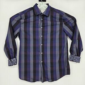 Paul Smith‎ The Byard Shirt Mens 17 43 Checkered Button Up Long Sleeve Italy